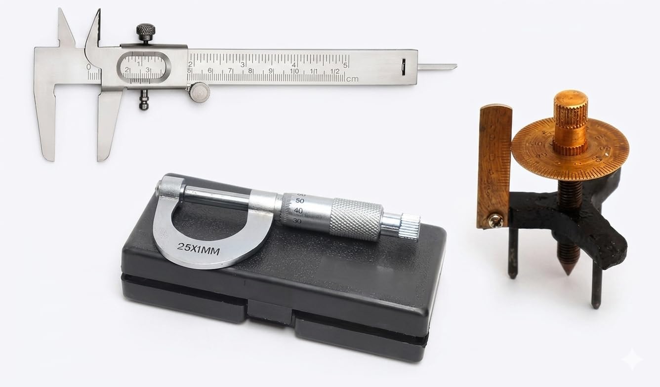 DT Science House Vernier Caliper, Screw Gauge and Spherometer Measurement set of three for school and College-picture-30