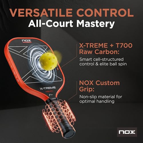Raquette pickleball NOX X-Treme Nexo 16MM : un contrôle maximal