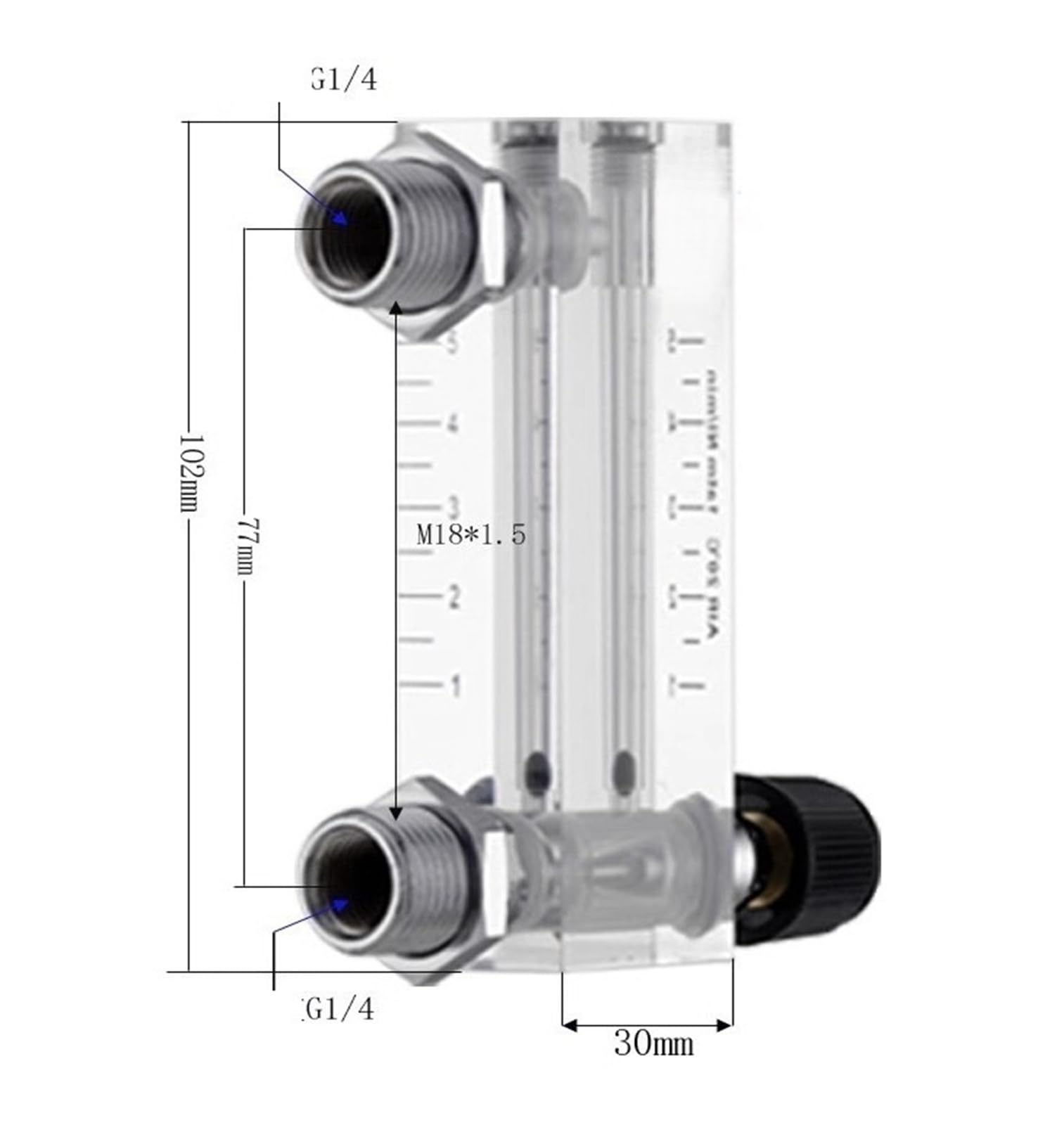 Schwebekörper-Durchflussmesser LZM-6T 16-160ML/min Plattenmontierter Flüssigkeitsrotor-Durchflussmesser
