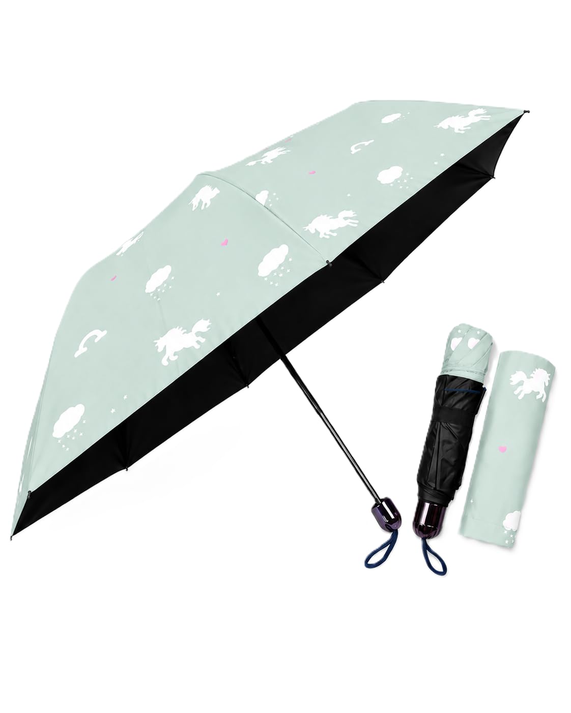Unicorn Color Changing 3 fold Umbrella, Beige-image-31