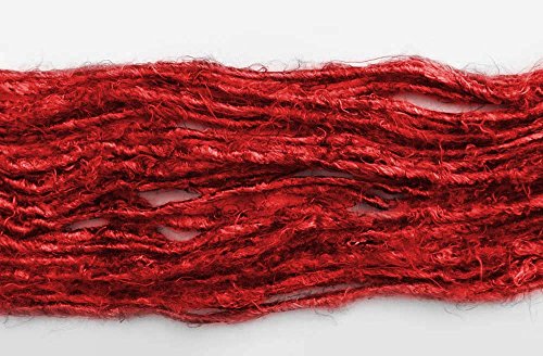 100G/ 1 Skein Recycled Banana Silk Yarn Hand-Spun Soft Yarns - Red #TOP15