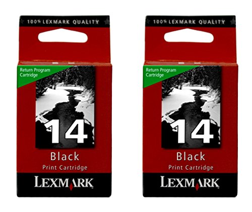 Lexmark No 14 Black Twin Pack Return Program Print Cartridges