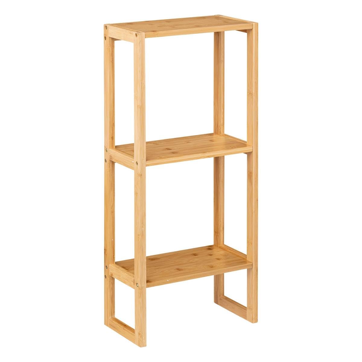5five Scaffale A 2 Ripiani In Bambù Nero - Lunghezza 40 Cm, Mobiletto Portaoggetti Per Cucina, Bagno, Soggiorno