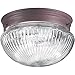 Quorum 2 Light Mushroom Flush Mount in Cobblestone