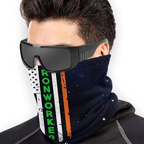 Ironworker Irish American Flag St. Patrick's Day Men Women Cold Weather Neck Gaiter Tube Face Mask