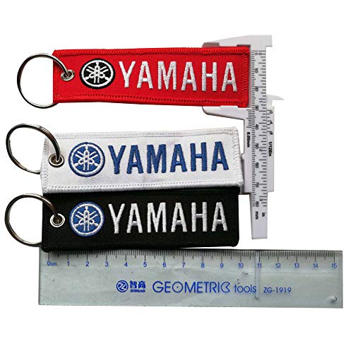 3pc embroidered tag keychain key ring for yamaha motorcycles bike…