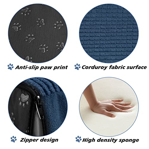 High Density Foam Dog Stairs For Dachshund Bulldog Chihuahua,2-Tier Gentle Slope Ramp Steps Stairs For Indoor Small Short Leg Dogs,Nonslip Bottom Washable Fabric Cover,1 Pcs Lint Roller With 2 Refills #TOP2