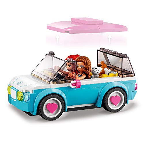 LEGO 41443 Friends Coche Eléctrico de Olivia, Juguete de Construcción para Niñas y Niños de 6 Años, Mini Muñecas, Regalo Educativo