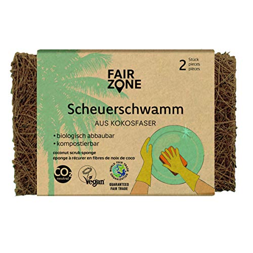 fair squared estropajos de Fibra de Coco biodegrable y compostable 2 uds Cover