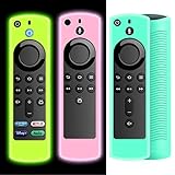 (3Pack) 3rd Gen 2021 Release Firstick Remote Cover, 4K/4K Max/Lite Protective Fire Cover Case Glow...