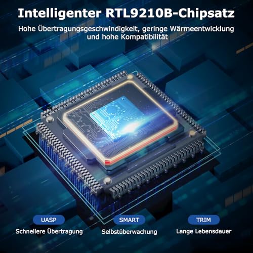 M.2 NVMe & SATA Festplatten Docking Station, 10Gbps NVMe USB Adapter für M-Key B+M Key, USB 3.1 Gen2 Duales Protokoll M2 SSD Gehäuse für 2230 2242 2260 2280 SSD