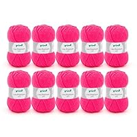 Fil à Tricoter Gründl Lisa Premium Uni - Doux Comme La Laine, Facile à Laver - 100% Acrylique - 10 Pelotes De 50g