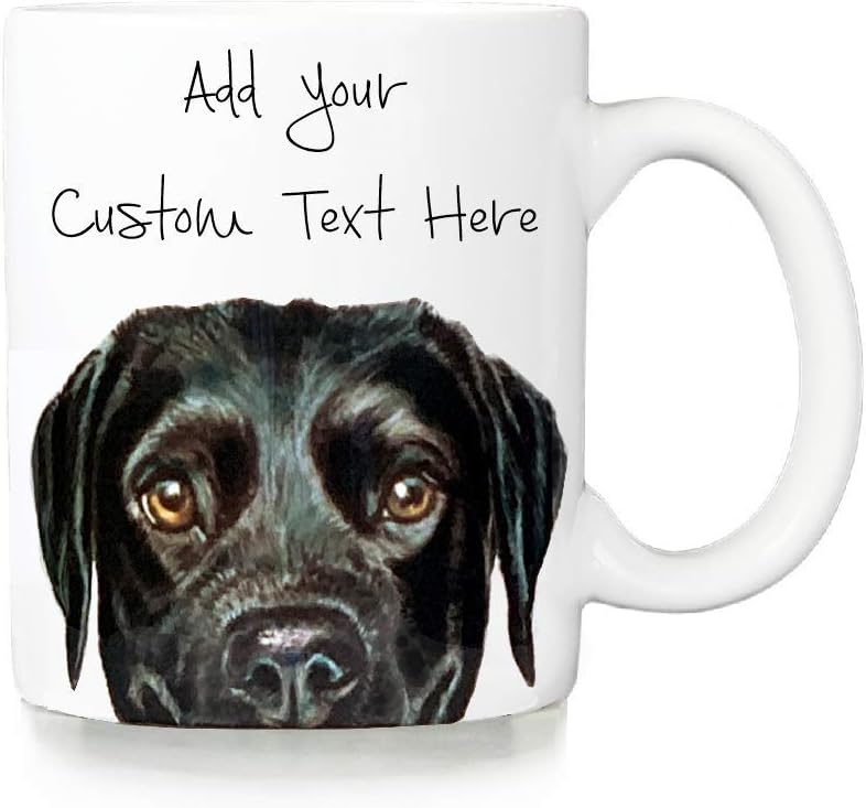 Labrador Retriever Coffee Mug, Choose Lab Color, Includes Custom Text