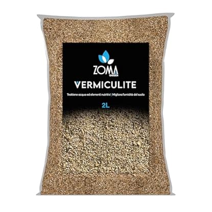 Foto di ZOMA Vermiculite per Piante, Minerale Naturale espanso per giardinaggio,Vermiculite espansa Substrato di Aerazione e Contenitore Idrico senza Metalli Pesanti, Migliora la Struttura del Suolo (2L)