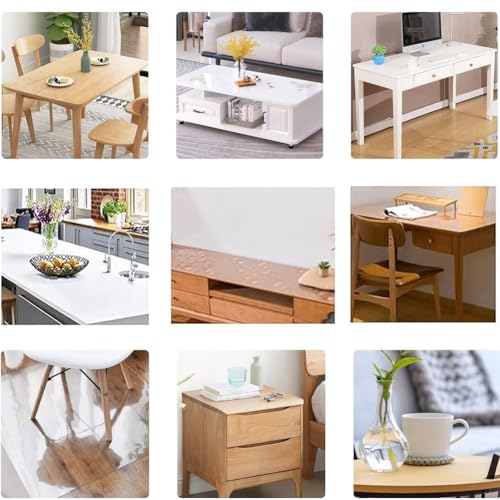 Tapis de bureau transparent anti-rayure : protège-table PVC imperméable