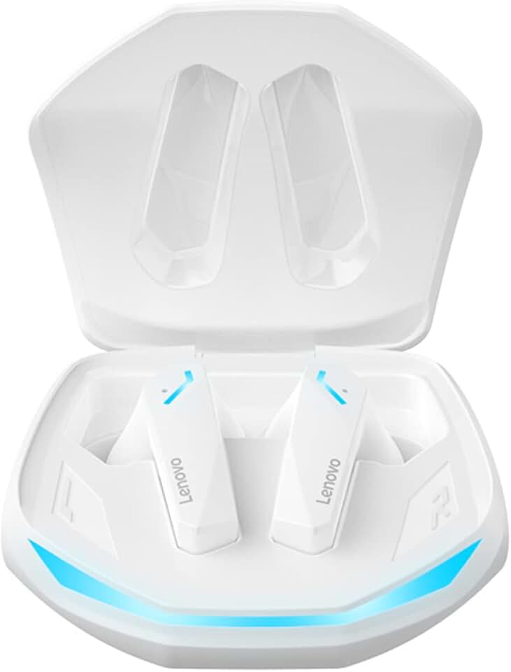 Fone de ouvido sem fio,mewmewcat Fones de ouvido para jogos thinkplus GM2 Pro BT Fones de ouvido sem fio BT 5.3 360° Surround Dual Mode Som Cancelamento de ruído White