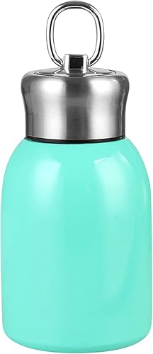 Miniatura 10 de Mini botella de agua aislada al vacío de acero inoxidable para bebidas frías y calientes, taza de café de viaje 10.2 oz /10.1 fl oz (plata)