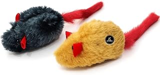 PSK PET MART Adjustable Cat Toy with Sound – Plush Mouse with Feathers, Elastic Bungee Rope & Adhesive Hook for Indoor Cat... Price In India
