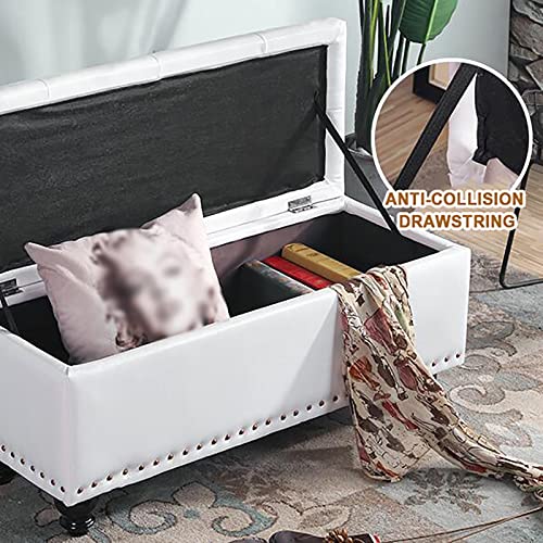 Banc de rangement en similicuir jaune pour ranger vos chaussures et désencombrer - 3