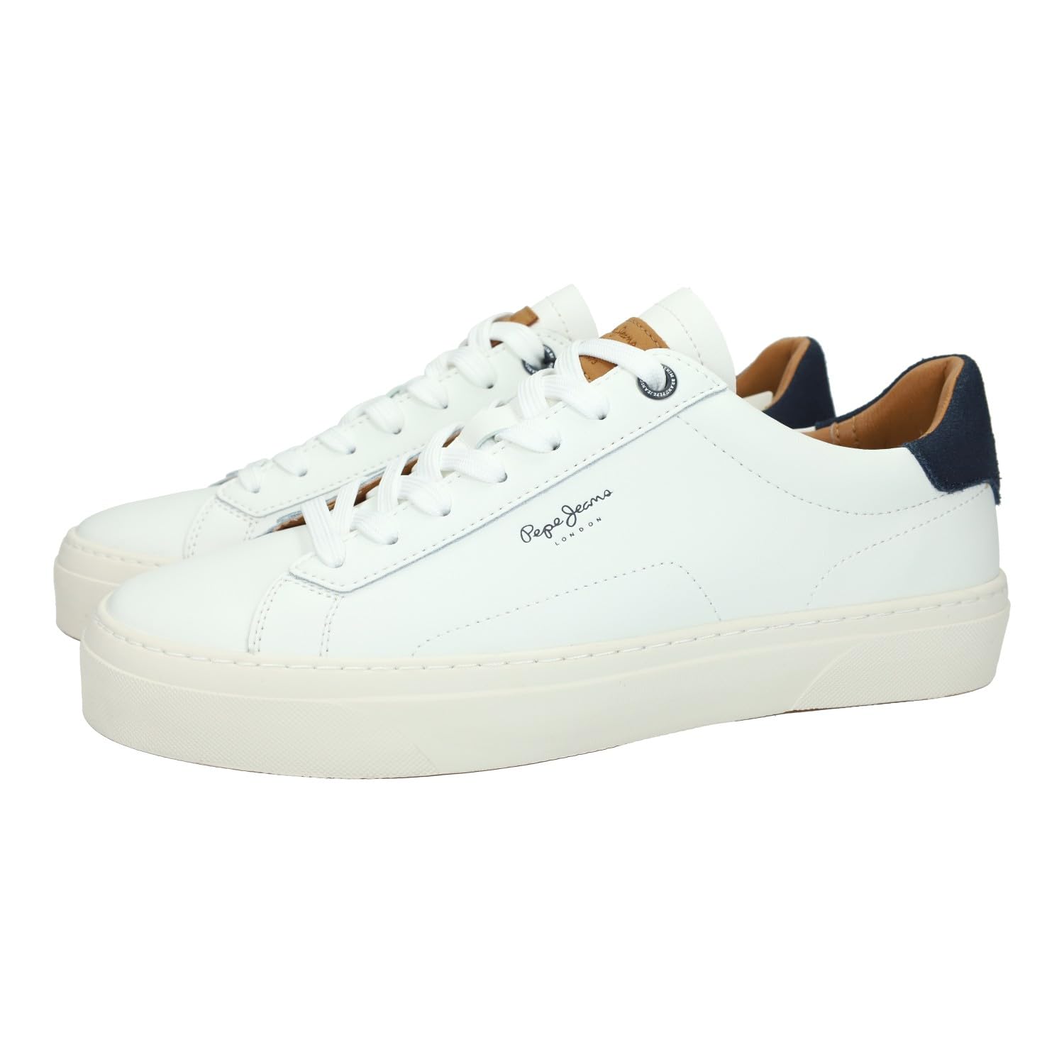 Pepe Jeans – Herren Sneaker – Yogi – Wildleder – Schnürverschluss – Modischer Low-Top Freizeitschuh - White - Bekleidungsgröße - 46
