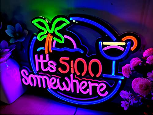 It's 5:00 Some Where 17in*13in LED Strip Neon Sign Light for Beer Bar Pub Garage Room