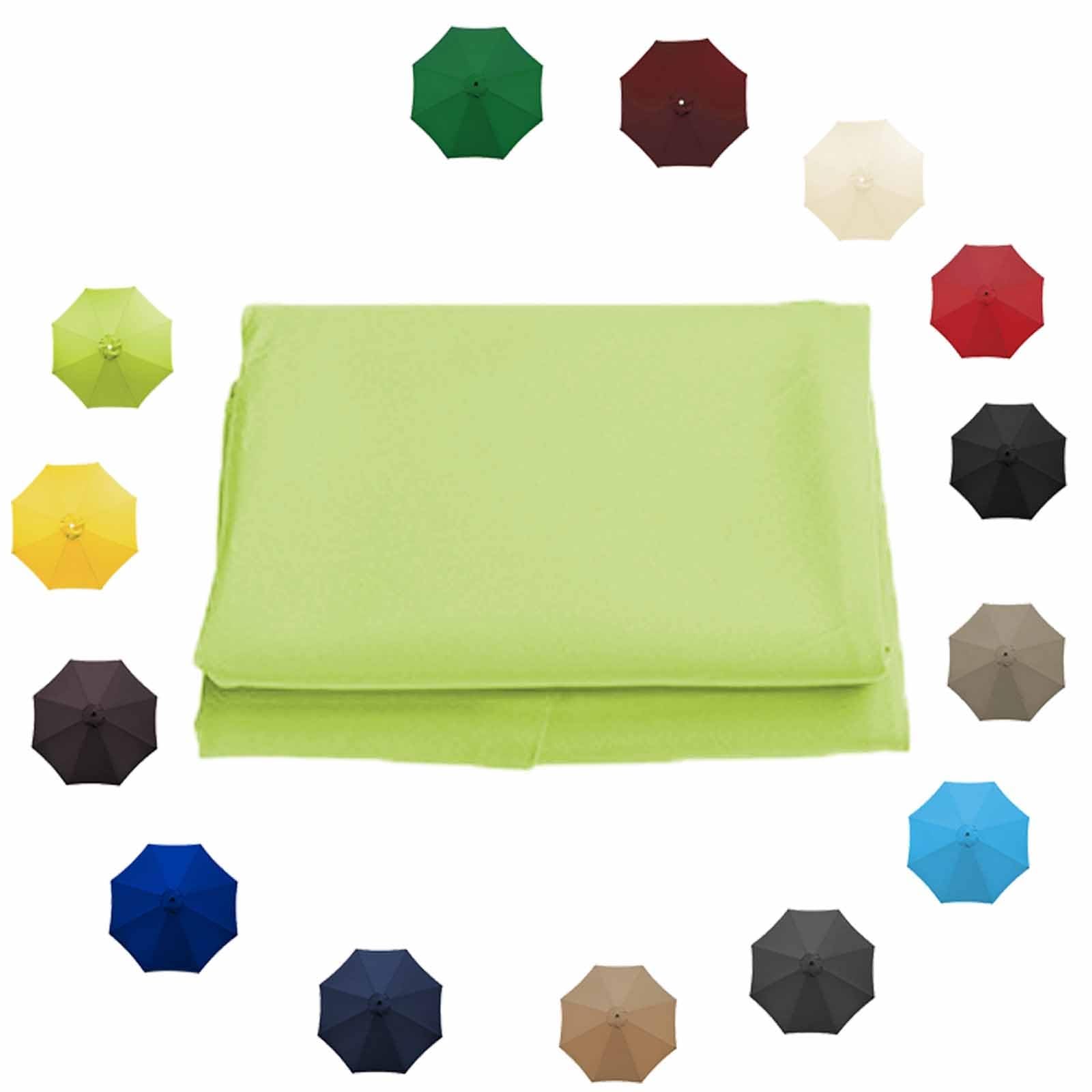 Waterproof Replacement Umbrella Fabric, Parasol Replacement Canopy 8.8Ft 9.8Ft 6 Ribs 8 Ribs Umbrella Replacement Cloth UV50+ Patio Replacement Parasol Cover(Grass Green,8 Ribs-300cm(9.8ft))