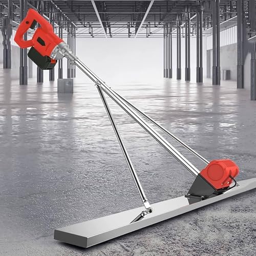 Kit vibratorio de solado de hormigón, herramienta de vibración de regla eléctrica profesional - 6000 RPM, hoja de 150 cm. Perfecto para procesamiento y acabado de hormigón