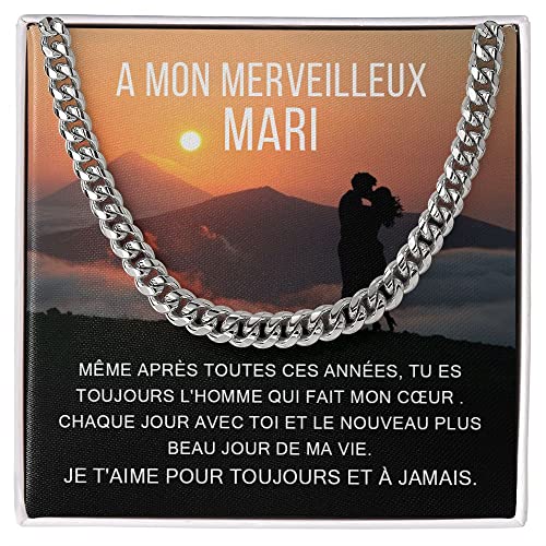 Idée cadeau homme original : offrez ce coffret chaîne en acier inoxydable pour mari