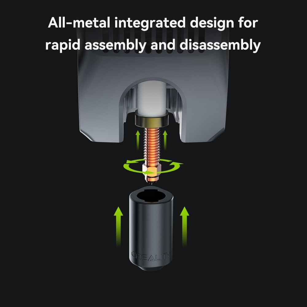Creality K2P Unicorn - Kit de boquillas de intercambio rápido (4 piezas) con grasa térmica para impresora 3D K2 Plus, instalación rápida, impresión de alto flujo, material mejorado, múltiples opciones