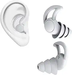 Protetor Auricular de Silicone com Cancelamento de Ruído para Dormir Ronco Trabalho, Estudar, Natação Esportes Supra Supply (Branco, Tamanho único)
