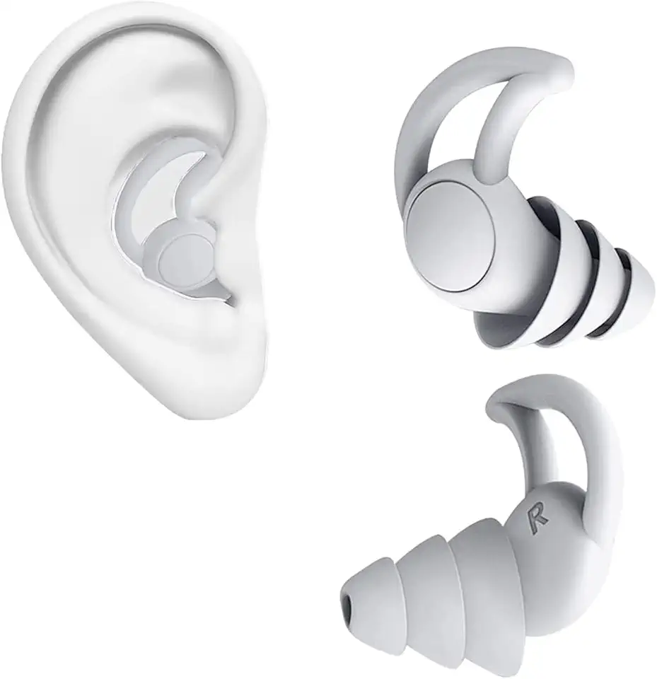 Protetor Auricular de Silicone – Tampão de Ouvido com Cancelamento de Ruído para Dormir, Estudar e Trabalhar – Abafador Auditivo Reutilizável e Confortável