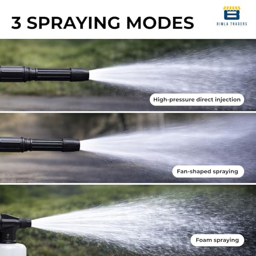 Image of BTAG High Pressure Washer 1700 Watts - 110 Bar Power, Pressure Flow, Long Hose - Portable Water Jet Cleaner for Car, Bike, Home & Garden Cleaning. Pack of 1