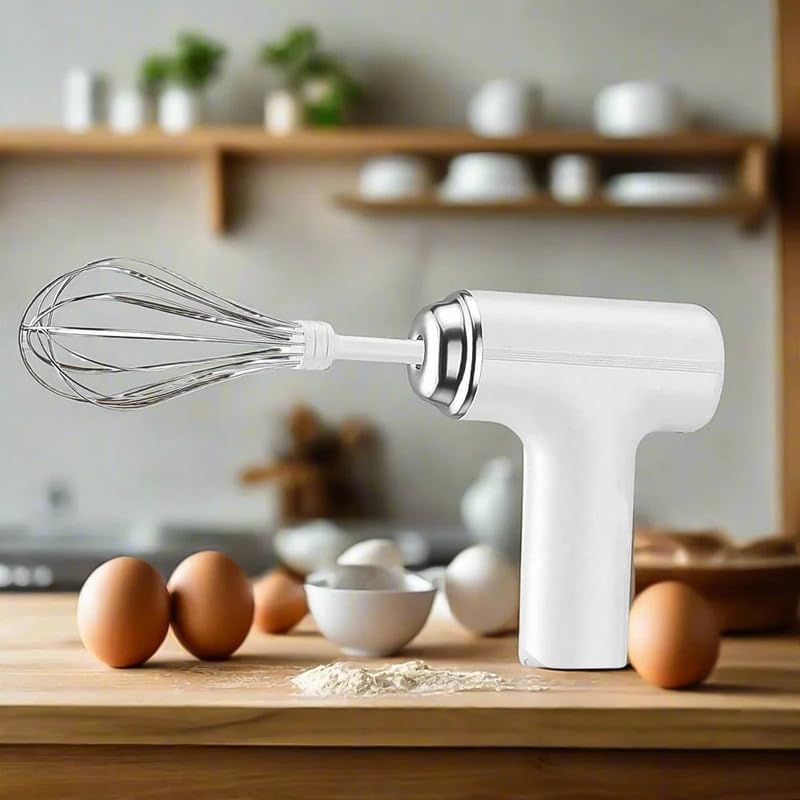 3-in-1 Wireless Electric Hand xer, 3-Speed USB Rechargeable Hand Blender for Baby Food, Portable Electric Whisk Cordless ni Handheld xer for Egg Beater, Cake, Baking & Cooking-image-28