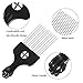 Boao 3 Packs Metal Hair Pick Afro Pick Comb Wig Braid Detangle Styling Lift Comb Tool for Women, Men Curly Hair Styling