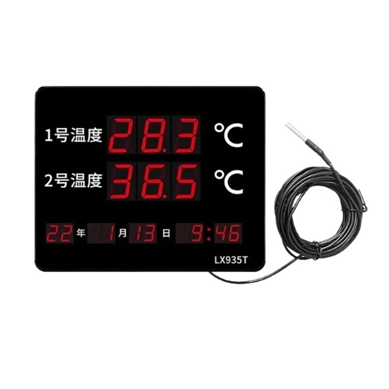 Termometr Basenowy Cyfrowy Termometr Z Podwójnym Wyświetlaczem Temperatury, Odporny Na Wysokie Temperatury, Odpowiedni Do Basenów I Saun łAtwy W UżYciu(LX935T-A)