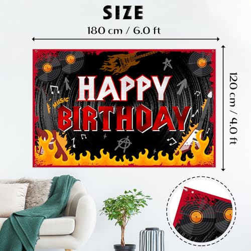 Fondo Fotográfico Decorativo 6x4 pies Rock Happy Birthday miniatura 3