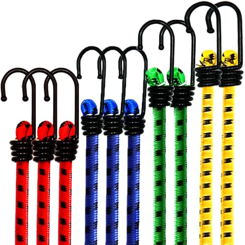 CUALITYX Bungee Cords with Hooks Heavy Duty Pack of...