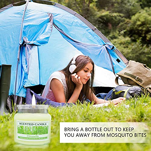 Soyyla Citronella Candles Outdoor And Indoor, 4 Packs Of 4 Oz Portable Glass Jar Candle, Natural Soy Wax Off Candles Set For Home Patio Camping Beach Themed Gifts #TOP7