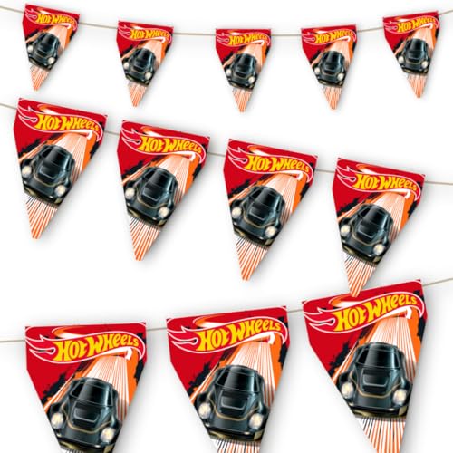BeenSmile, HOT WHEELS FLAG, Children's Birthday Decoration, Party, Celebration and Anniversary Items, 1 Piece, 3 M - Image 6