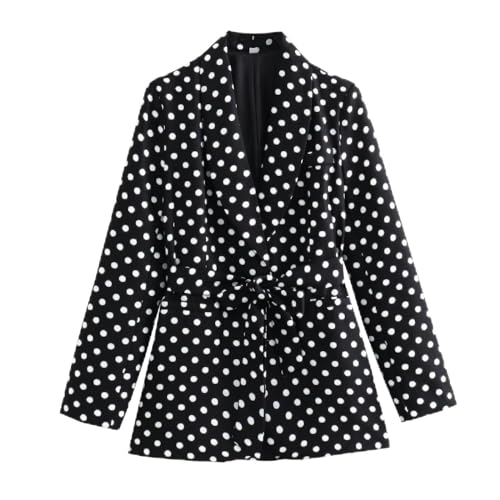 AYAZER Giacca da Abito con Colletto e Cintura da Donna