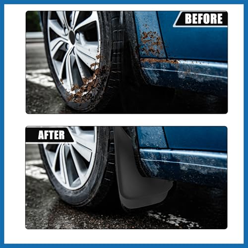 Image of Front and Rear Mud Flaps Splash Guards Fit for Toyota Corolla Sedan 1993-1997 - Pack of 4 Black Item Replacement