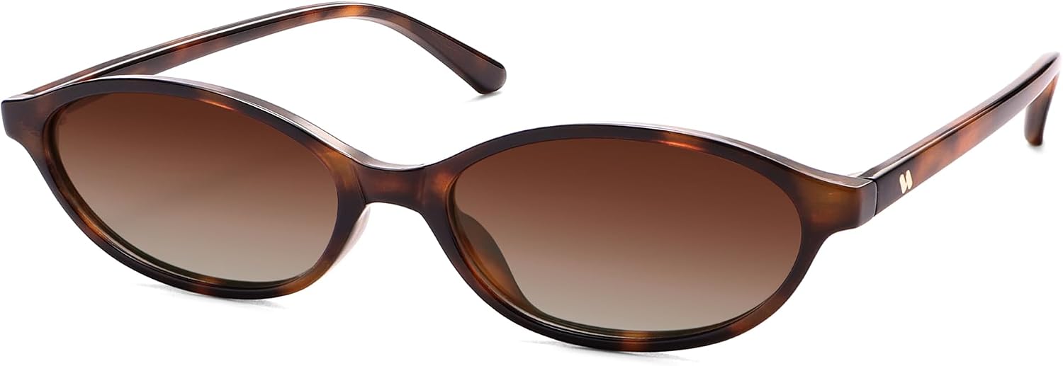Polarized Retro Oval Sunglasses for Women Men 90s 80s Narrow Cat Eye Sun Glasses Y2K AR82382