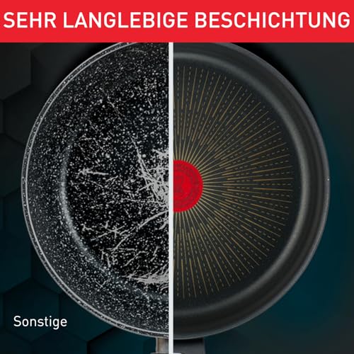 Foto von Tefal Unlimited On Crêpepfanne Induktion 28 cm, Pancake Pfanne mit kratzfester Titanium Antihaft-Beschichtung, Thermo-Signal bei idealer Brattemperatur, für alle Herdarten geeignet, G25939