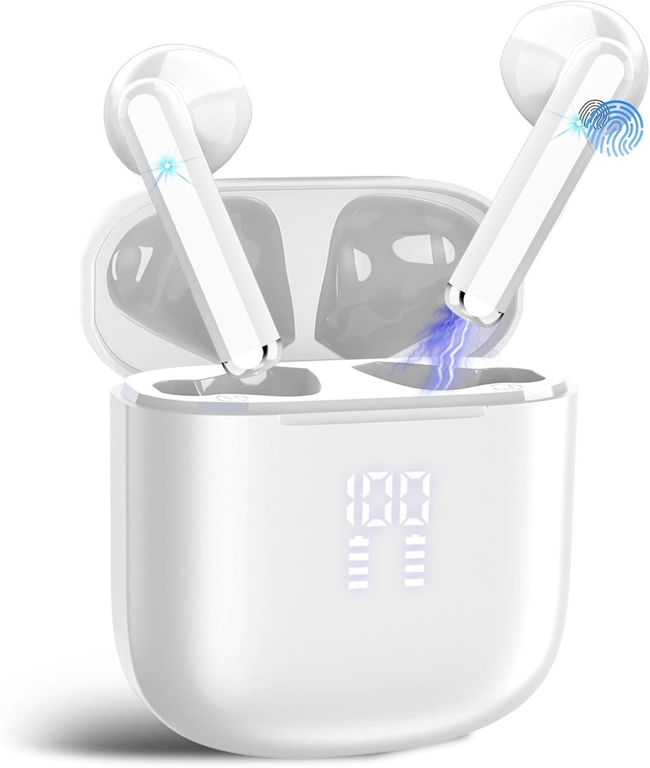 AI Translation Earbuds Real Time, 164 Language Translator Earbuds 3-in-1 Bluetooth 5.4 with APP, Translation Headphones with 6 Translation Modes Translating Device for Travel/Business/Learning, White