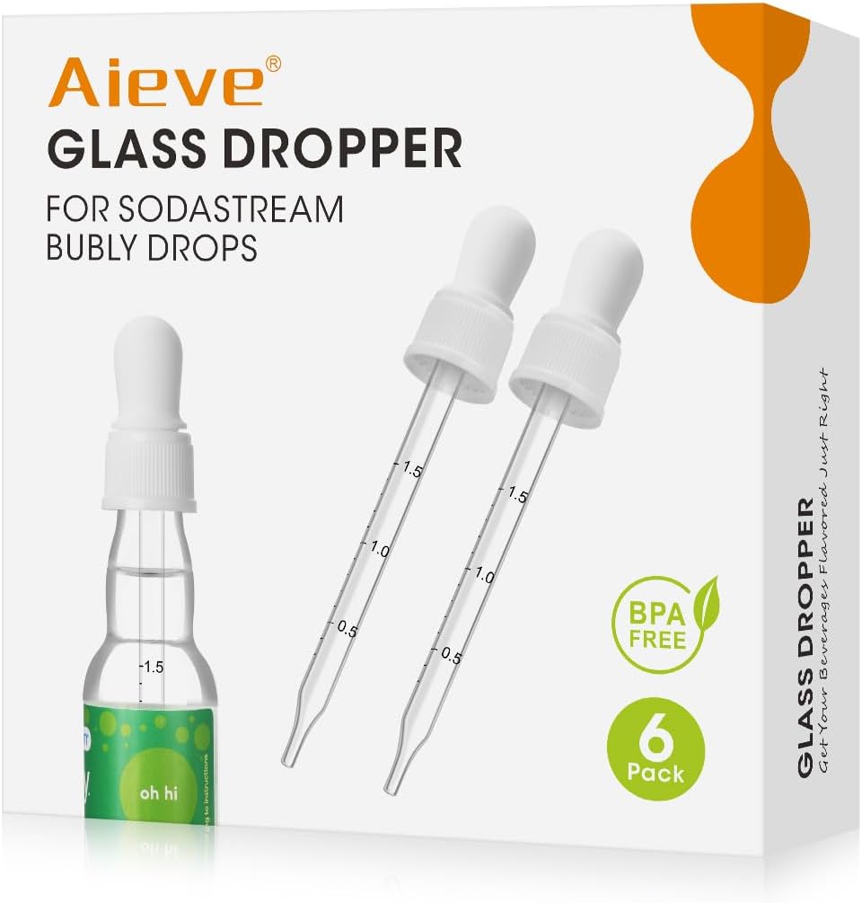 Amazon.com: Aieve Glass Dropper Pipettes Compatible with SodaStream ...