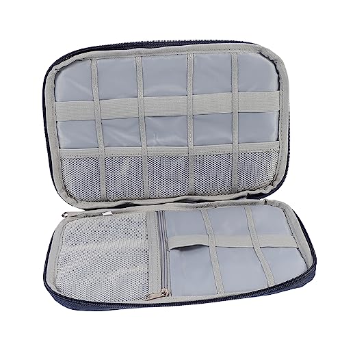 VALICLUD 1 Pieza ver bolsa de almacenamiento organizador de relojes estuche para relojes Artilugio Kit de maquillaje de viaje ver bolsa protectora estuche para reloj de tela oxford Blue