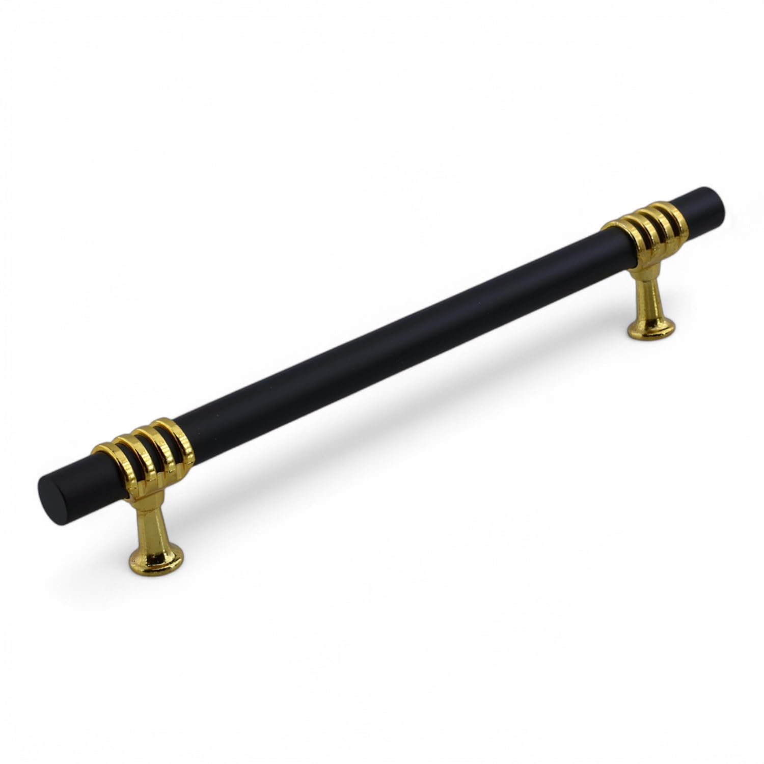 Eylül Mobilya Mutfak Dolabı Çekmece Dolap Kulpları Kapak Kulpu Kulbu Siyah Altın 192 mm Metal Kulp