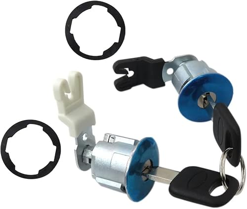 Juego de 2 cilindros de bloqueo de puerta 13268592, DL143B delanteros con 2 llaves de repuesto para Ford 2001-2003 Ranger Edge