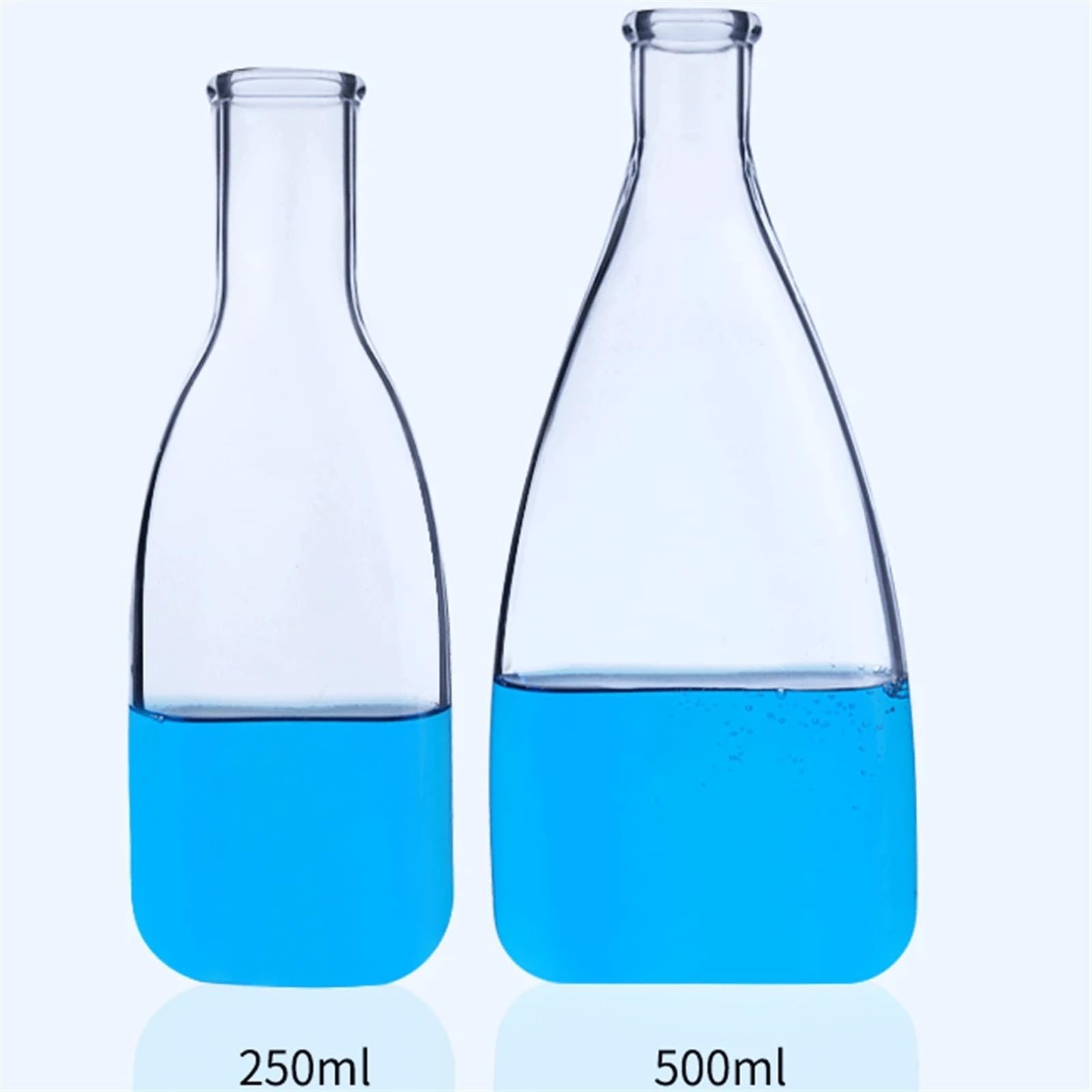 Szklana kolba laboratoryjna, 250 ml 500 ml butelka na próbki do hodowli komórek szkło laboratoryjne eksperyment(500ml)
