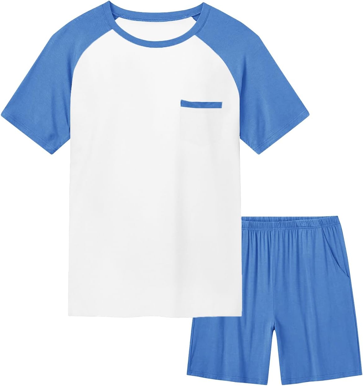 Haloumoning Boys Active Short Sets Short Sleeve Raglan T Shirt Tops and Shorts Kids 2 Piece Summer Outfits 4-14 Years